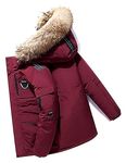 Men's Down Jacket Big Goose Autumn And Winter Thickened Coat Canada Style Warm Snow Coat (Color : Red, Size : XXL)