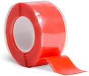 Domain Cycling - Bike Handlebar Tape - Self-Fusing Silicone Waterproofing Tape - 10 Ft Roll of Self-Bonding Handlebar Tape for Road Bike - Repair Griptape (Orange)