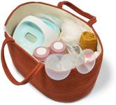 Natemia Baby Diaper Caddy Organizer - Diaper Basket and Nursery Basket, Baby Shower Gifts, Diaper Caddy Basket, Rope Diaper Caddy, Baby Basket Gift, Woven Diaper Caddy, Newborn Baby Essentials