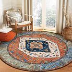 Lahome Boho Round Area Rug - 5ft Wa