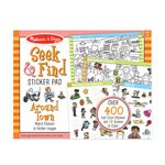 Melissa & Doug 30150 Seek and Find Sticker Pad – Around Town (400+ Stickers, 14 Scenes to Color), Multi