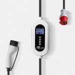 VOLT AMP NEW AGE ENERGY 22kW EV Charger | 32A Fast Charging, IP67 Waterproof, 6m Cable, Adjustable Current, Type 2, Built-in RCD Safety | Polar Max Compatible