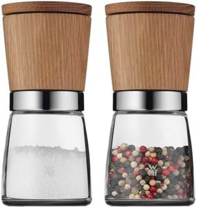 WMF Ceramill Nature Salz und Pfeffermühle Set 2-teilig, Gewürzmühle holz, unbefüllt, für Salz, Pfeffer, Chilli, Salzmühle, Pfeffermühle Holz, Grinder, Keramikmahlwerk