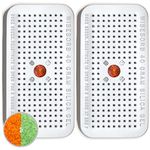 Wisesorb 40 Gram Pack of 2 Silica Gel Canister, Gun Safe Dehumidifiers (Orange to Green), Reusable Desiccant Moisture Absorber for Car, Closet