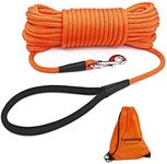 lynxking Check Cord Dog Leash Long Lead Training Tracking Line Comfortable Handle Heavy Duty Puppy Rope 10ft 15ft 30ft 50ft for Small Medium Large Dog