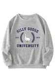 TAGAS Women's Fleece Hooded Neck Regular Fit Sweatshirt (WSS-2-DUCK-GREY-XL_Grey