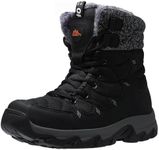 TRAILBLITZ Winter Snow Boots Men Lightweight Water Resistant Non Slip Outdoor Warm Durable Comfortable 7.1 IN Height Hiking Shoes (8 Men, Black)