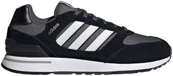 adidas Men's Run 80s Sneaker, Black/White/Grey, 9.5