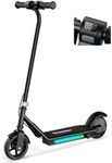iScooter IK3 Kids Electric Scooter, 150W Motor, LED Display, 3 speeds Adjustable, Colorful Lights, Double Brake, Electric Scooter for Kids, Up to 40 min Continuous Time, Black