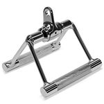 Yes4All Seated Row Double D Handle Cable Attachment – Double D Grip/Double Row Handle for Cable Attachment – 360° Steel Swivel (Chrome)