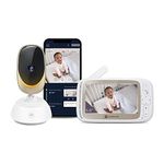 Motorola Nursery Baby Monitor VM85-5" WiFi Video Baby Monitor with Camera & Mood Light - Connects to Nursery App, 1000ft Range, Two-Way Audio, Remote Pan,White,1 Camera