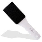 TRITON Professional Double Sided Emery Pads Foot Scrubber Rasp File Scraper Buffer Reduces Corns, Calluses, Rough, Hard, Dry, Cracked, Dead Skin_White