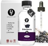 Dolce Flav Elderberry Extract - 2 Ounce Water-Soluble Multipurpose Flavoring Ideal for Baked Goods, Beverages, Coffee, Desserts & Ice Cream - Perfect Kitchen Gift for Holidays