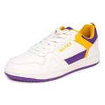 Nautica Men's Low-Top Fashion Sneakers - Lace-Up Trainers for Stylish Basketball Style and Comfortable Walking Shoes, Purple Yellow-bence, 11