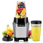 La Reveuse Countertop Blender - Making Shakes and Smoothies 600 Watts with 20 oz and 24 oz BPA Free Portable Travel Bottles - Dishwasher Safe