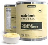 Nutrient Survival Vitamin Butter Powder, Freeze Dried Prepper Supplies & Emergency Food Supply, 16 Essential Nutrients, Soy & Gluten Free, Shelf Stable Up to 10 Years, One Can, 204 Servings