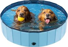Dog Paddling Pool, YSJILIDE M-100CM Portable Foldable PVC Pet Swimming Pool,Collapsible Dog Bath for for Large Medium Small Dogs