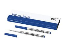 Montblanc Ballpoint Pen Refills (M) Pacific Blue 116213 / Refill Cartridges with a Medium Tip for Montblanc Ball Pens / 2 x Blue Ballpoint Refills