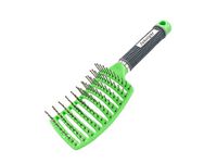 Zabolight Vent Hair Brush Vented Detangling Hair Brush for Thick Long Curly Hair, Curved Fast Blow Drying Brush for Women & Men (Green)