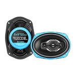 RECOIL RCX694 Echo Series 6x9 (15 x 23cm) 4-Way Coaxial Car Speakers – 240W Peak/120W RMS, Full-Range Audio Includes Grilles (Pair)
