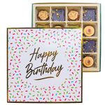 Superfood Parfait Collection - Birthday Square Box (16 Pcs) - Laumière Gourmet Fruits - Healthy, Natural Gourmet Vegan Snacks Variety Pack - Happy Birthday Gifts for Women & Men