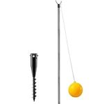 Harrms Tetherball Set with Base, 9FT Heavy Duty Tetherball Set Ball and Rope and Pole - Portable Tether Ball Set for Kids Dogs Backyard