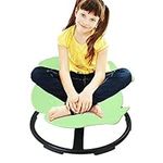 HIGAOQS Kids Swivel Chair，Autism Sensory Toy Chair for Kids, Sit and Spin Chair Training Body Coordination Sensory Balance Training Seat, Kid Spinning Carousel, Ages 3-12 (Light Green)