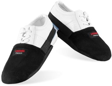 VISEMAN Bowling Shoe Slider, 2 Pieces Bowling Shoe Covers, Adjustable Sole Slide Covers Fit Most Bowling Shoes, Bowling Accessories for Men & Women, Black
