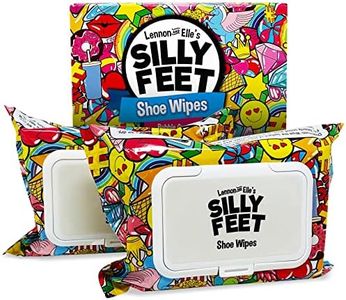 Shoe Cleaner Wipes Bubble Gum Scented for Sneakers, White Shoes, Leather, Canvas, and More 2 Packs of 30 Quick Clean Wipes in Resealable Travel Bags