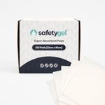 Datesand Group SafetyGel GelPad 10cm x 10cm 100 per Box - SafetyGel Super Absorbent Pads - Absorbs up to 1 Litre per pad Ideal for use with Urine Vomit Blood and Bodily Fluids