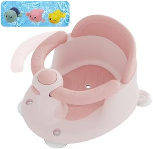 Baby Bath Seat for 6 Months & Up, Seats for Babies Sitting Up, 3 Toys, Open Design, Non-Slip, Compact Toddler Seat