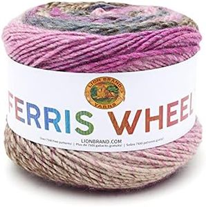 Lion Brand Yarn Ferris Wheel Yarn, Multicolor Yarn for Knitting, Crocheting, and Crafts, 1-Pack, Wild Violets