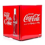 Husky HUS-EL196 Coca Cola Design Mini Fridge/Drinks Cooler, Red