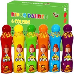 Yuanhe Bingo Daubers Dot Markers - 3 oz Paint Dotter Bingo Dabbers/Dobbers, Set of 6