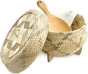 PANWA Handmade 100% Natural Thai Bamboo Sticky Rice Electric Cooker Steamer Set