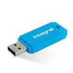 Integral 128GB Neon Blue USB 2.0 Flash Drive