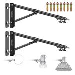 Neewer 2-Pack Triangle Wall Mounting Boom Arm for Photography Studio Video Strobe Lights Monolights Softboxes Umbrellas Reflectors,180 Degree Flexible Rotation,Max Length 51.1 inches/130 CM(Black)