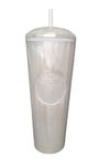 Starbucks White Pearl Dome Kaleidoscope 2022 Tumbler Cold Cup Venti 24oz