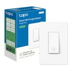 TP-Link Tapo Smart Light Switch, Matter Compatible, Single Pole, Neutral Wire Required, Voice Control w/Siri, Alexa & Google Assistant, UL Certified, Timer & Schedule, Easy Guided Install, Tapo S505