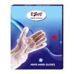 Ezee Multipurpose Disposable Hand Gloves Pack of 100 | Transparent & Disposable Gloves | Universal Size Gloves | For Gardening, Cleaning and Public Areas