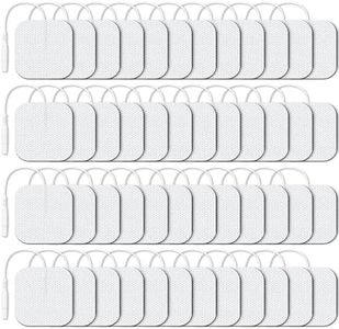 AUVON TENS Unit Electrode Pads 2"x2" 48 Pcs Value Pack, Reusable Latex-Free TENS Unit Pads with Upgraded Self-Adhesion, Non-Irritating Replacement Pads Compatible with TENS 7000, Etekcity, Nicwell