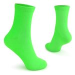 The Glowhouse Men's Neon Teddy Boy Socks Rock N Roll 60s 70s 80s Fancy Dress Socks (Green)