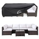 Kipiea Patio Furniture Set Covers Waterproof Winter, Rectangular Outdoor Furniture Table and Chair Covers, Heavy Duty 420D Outdoor Sofa Couch Covers (95" L x 72" W x 40" H)