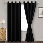 DWCN Black Blackout Curtains for Be