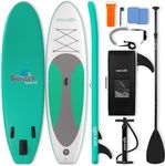 SereneLife 10'/10'6" Inflatable Stand Up Paddle Board with SUP Accessories, Inflatable SUP with Anti-Slip EVA Deck Pad, Wide Design Paddle Board for Adults and Youth