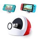 Antank Tiny Charging Stand Compatible with Nintendo Switch/Switch Lite/Switch OLED, Cute Switch Dock Station Type-C Port,no Projection, Mini Compact Portable Charger Stand for Switch Games White & Red