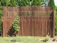 Willow mat Privacy Screen 120 cm Hore – for Garden, Balcony and Terrace – Protection from Wind and Leaves – Made of untreated Willow Wood with Steel Wire – Colour: Natural Brown, Length 300 cm