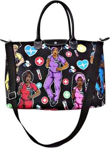 Zana Healthcare Cutie Redesigned Zipper Tote Bag – Stylish Work Tote for Women, Nurse Essentials, and Gifts with Nurse Accessories