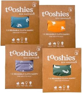 Tooshies Reusable Cloth Nappies | High Absorbency | Quick-Dry Moisture Wicking | Soft & Breathable | 4 Pack