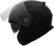 Zorax Black M (57-58cm) ZOR-602 Double Sun Visor Open Face Motorbike Motorcycle Helmet Road Legal ECE 2206